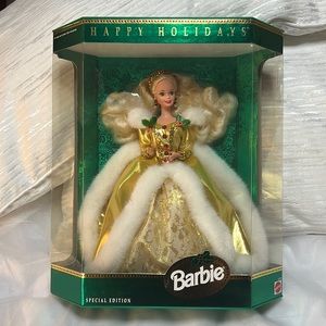Happy Holidays Special Edition Barbie Doll 1994 Eye Color BOX error 12155